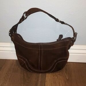 Chocolate Suede Coach 9658 Hobo